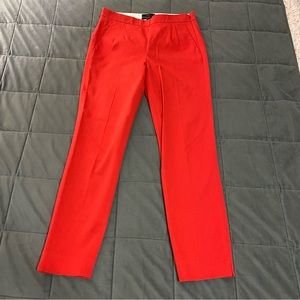 j. crew martie red business casual pants woman’s size 0